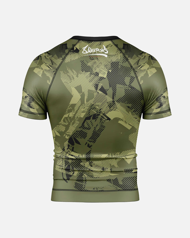8 WEAPONS Rashguard Hit 2.0 – Olive/Schwarz