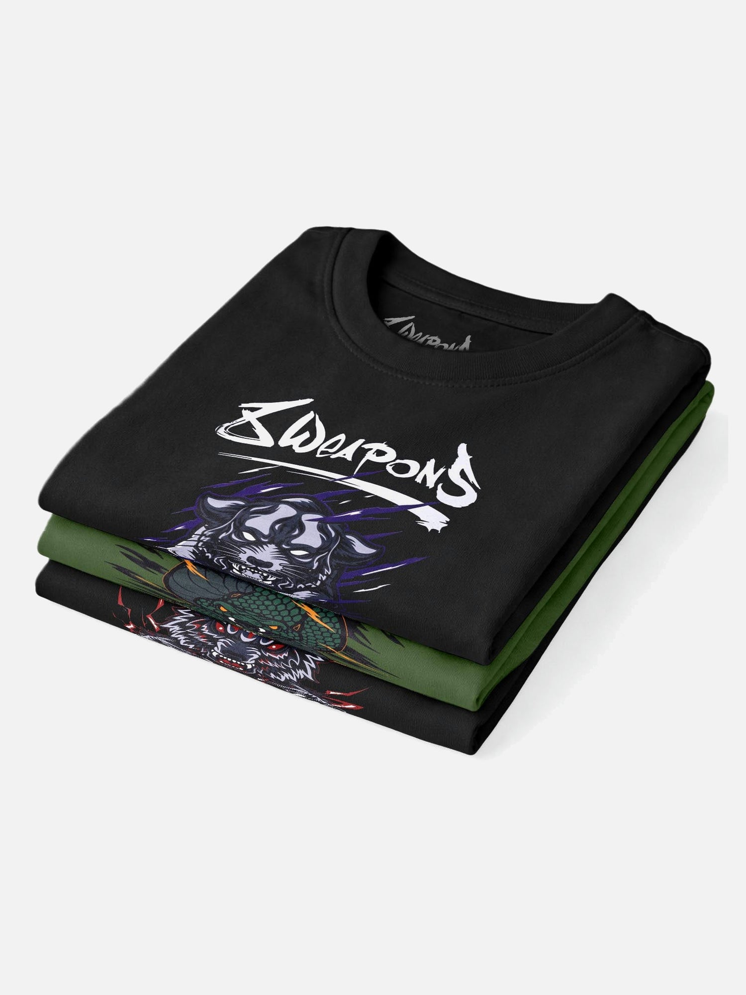 T-shirt 8 WEAPONS Beastial Panther – Nero/Viola