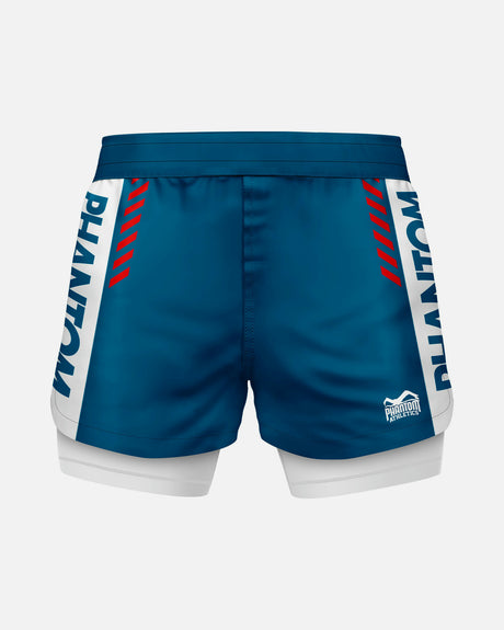 Kompresní kraťasy Phantom Athletics Fusion 2in1 Apex – Modré