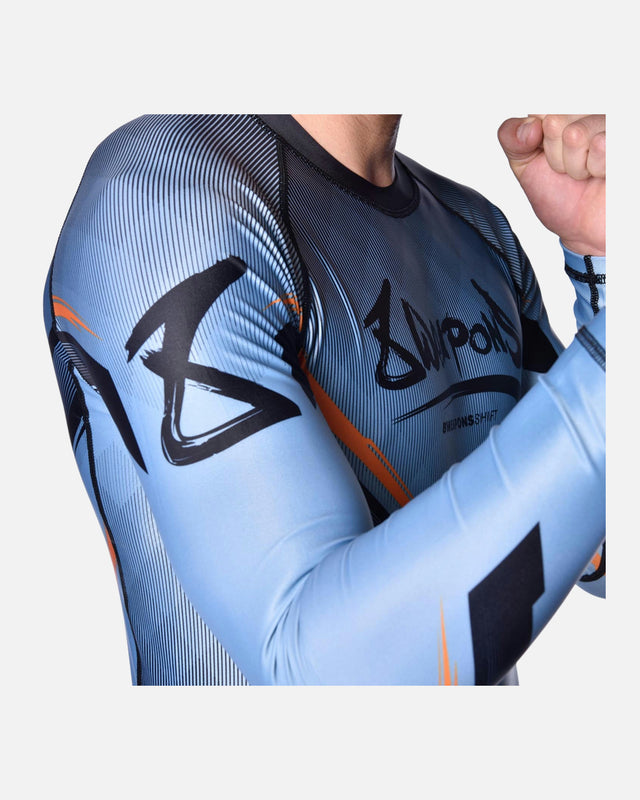 8 WEAPONS Rashguard Shift – Eisgrau/Orange