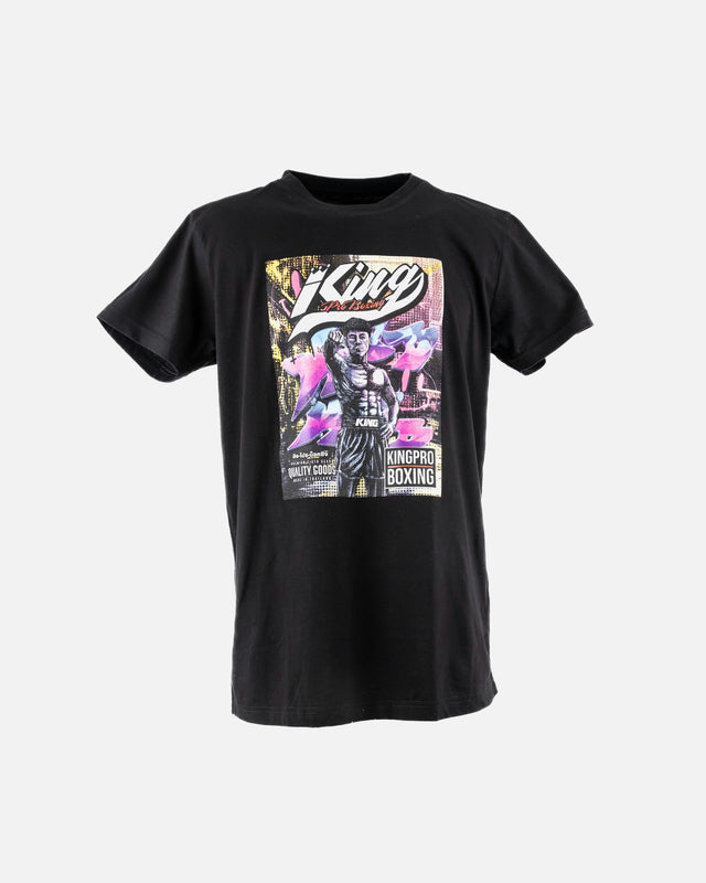 King Pro Boxing T-shirt Comic – Noir