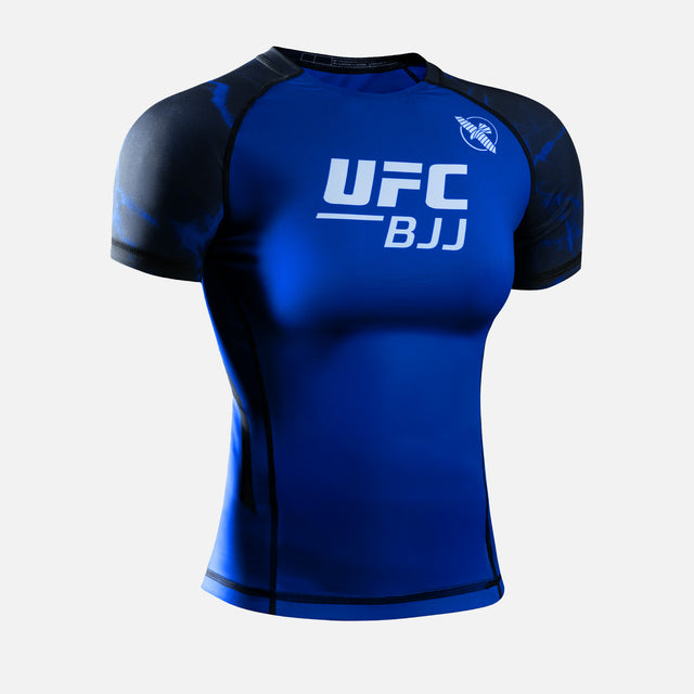 Hayabusa x UFC BJJ Rashguard Kurzarm Damen – Schwarz/Blau