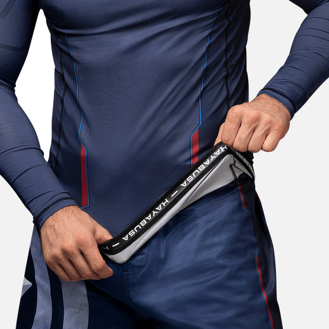 Rashguard Marvel Captain America Długie Rękawy – Niebieski