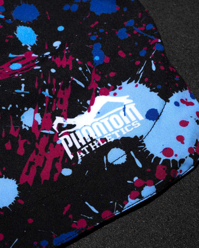Shorts de MMA Phantom Athletics Fusion Splatter – Bleu