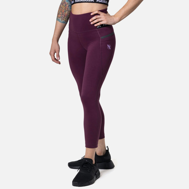 Hayabusa Leggings High Rise 3/4 Damen – Wein