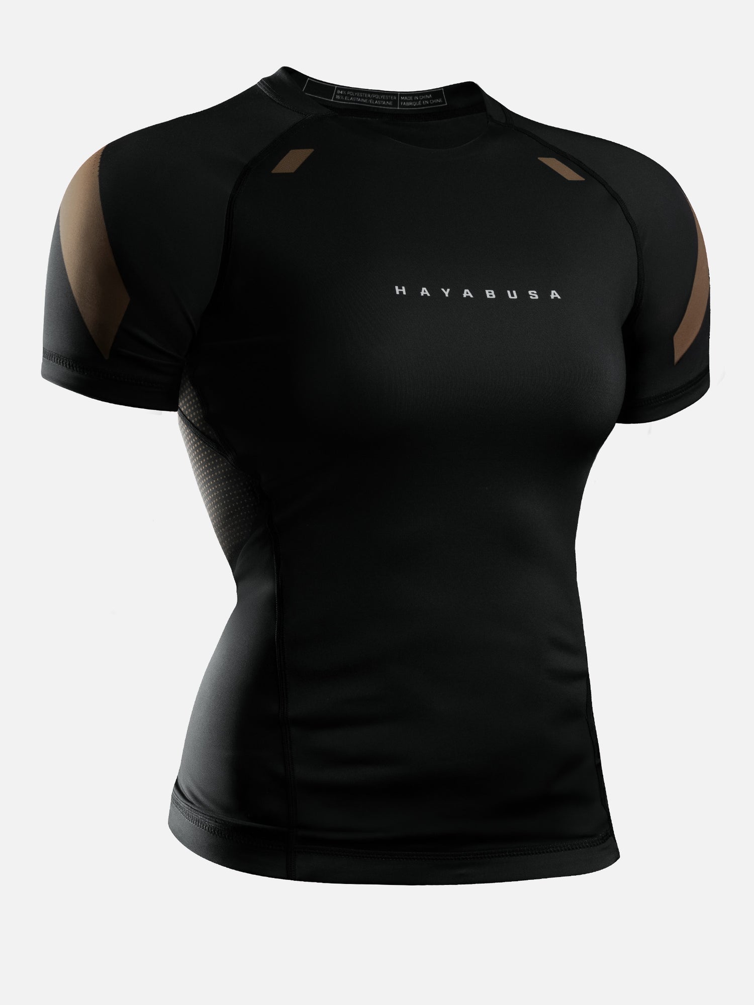 Rashguard Hayabusa Pro Ranked Manga Corta Mujer – Marrón