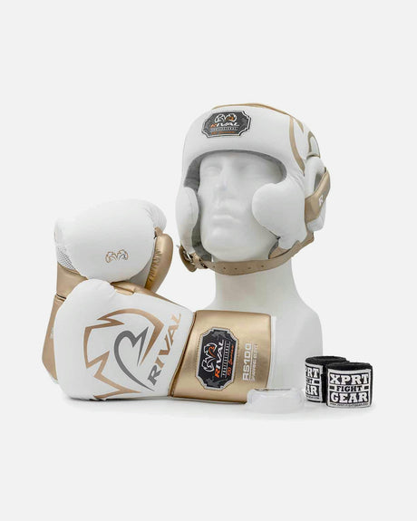 Rival Bokshandschoenen Professional RS100 - Wit/Goud