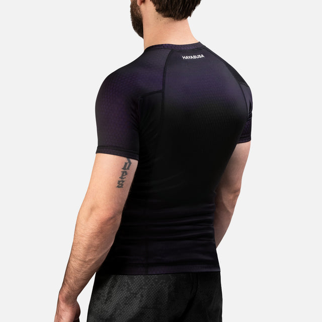 Rashguard Hayabusa Fusion Manches Courtes – Noir/Violet