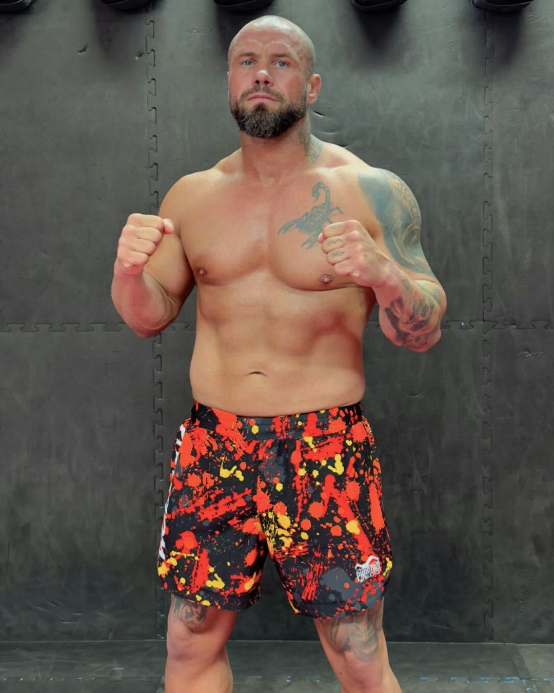 Phantom Athletics MMA Shorts Fusion Splatter - Rood