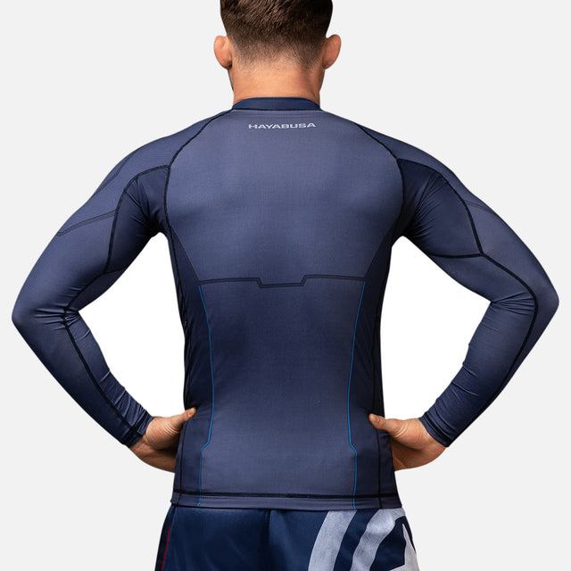 Rashguard Marvel Captain America Długie Rękawy – Niebieski