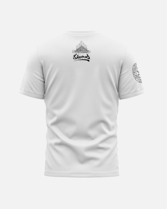 8 WEAPONS T-Shirt Yantra – Weiß