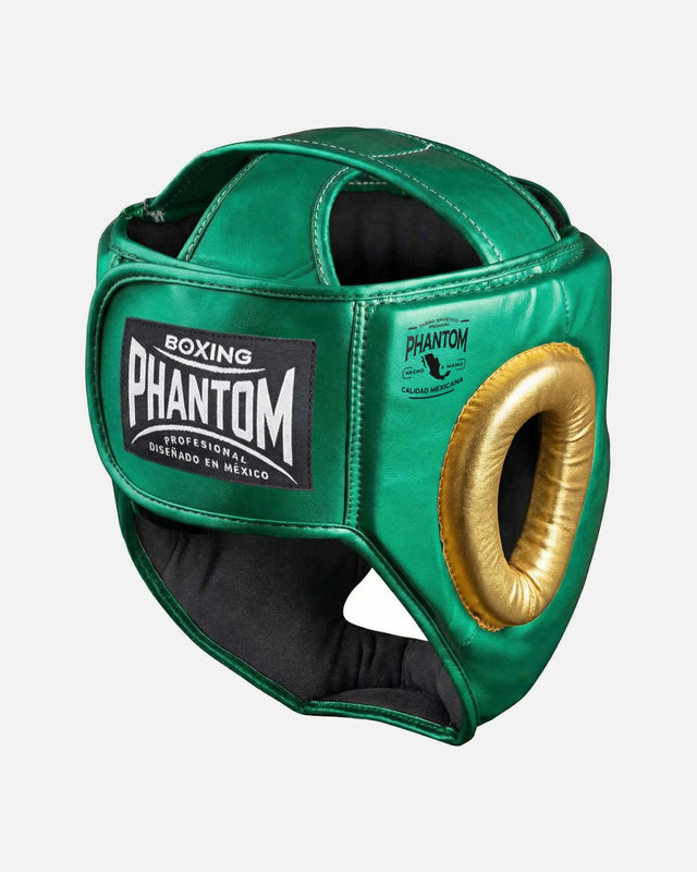 Casco de boxeo Phantom Athletics Mexico Full Face – Verde/Oro