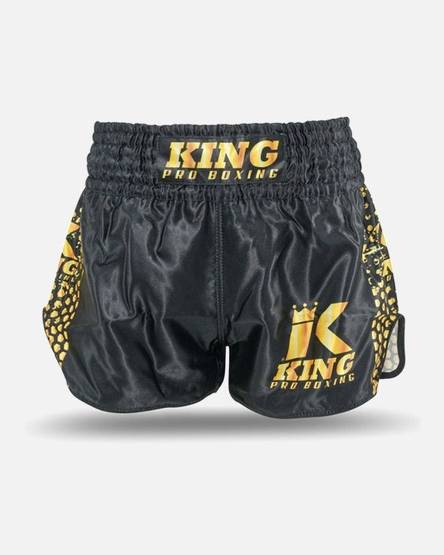 King Pro Boxing Muay-Thai-Shorts Hexagon 2 Kinder – Schwarz