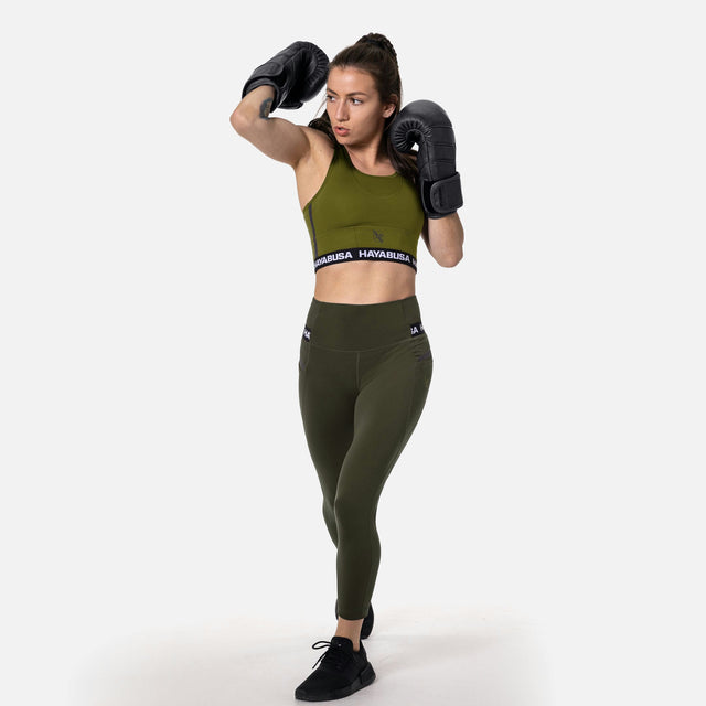 Hayabusa Sport-BH Crossback Damen – Olive