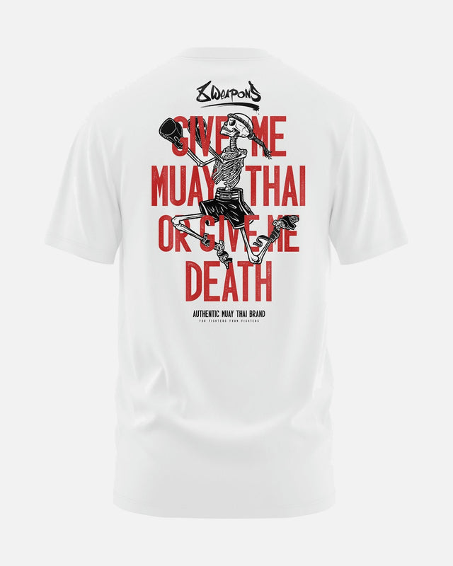 T-shirt 8 WEAPONS Skeleton – Blanc
