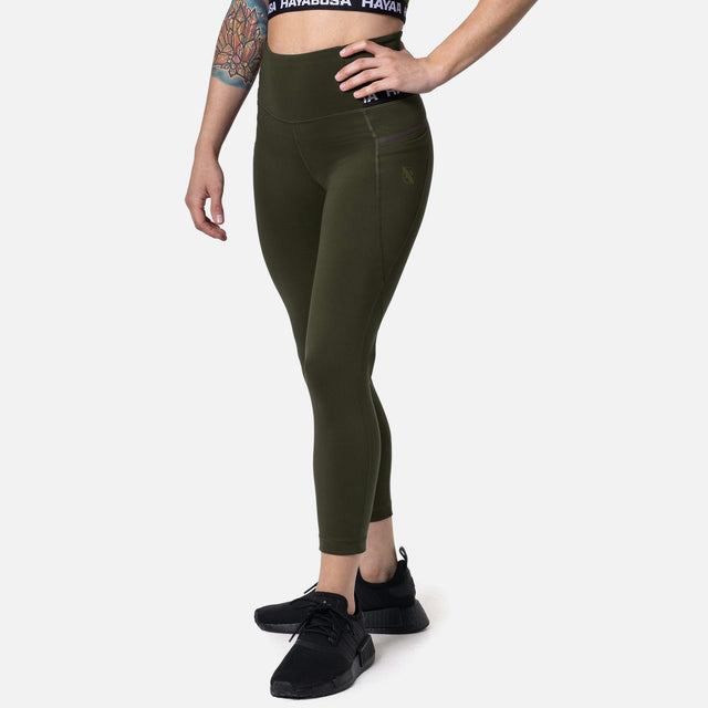 Leggings Hayabusa High Rise 3/4 Donna – Verde oliva