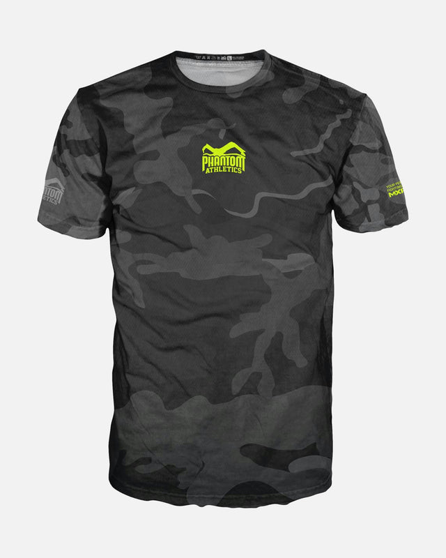 T-shirt d'entraînement Phantom Athletics EVO – Noir Camo/Néon