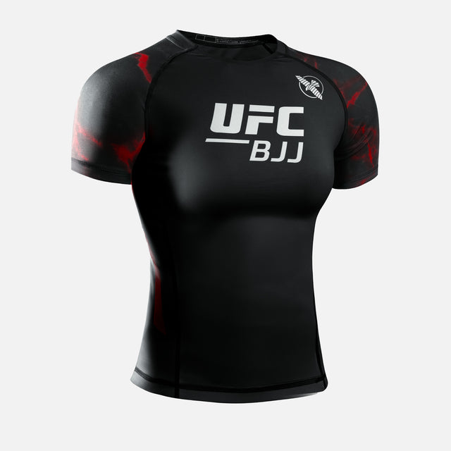 Rashguard Hayabusa x UFC BJJ Maniche Corte Donna – Nero/Rosso