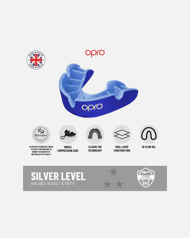 Paradenti OPRO UFC Silver – Nero/Rosso
