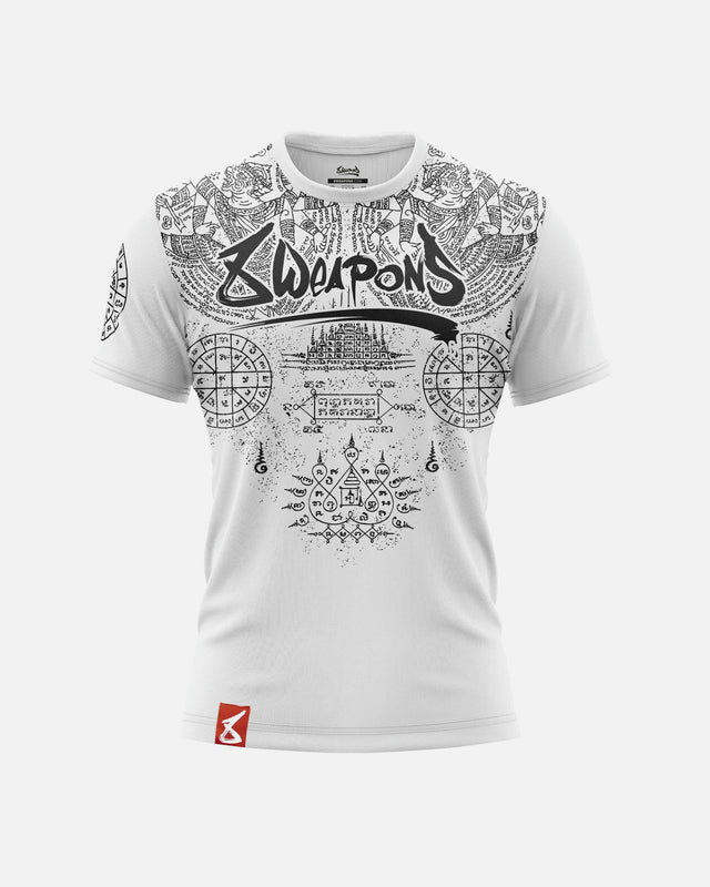 8 WEAPONS T-Shirt Yantra – Weiß
