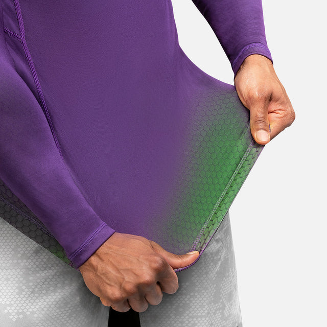 Hayabusa Rashguard Fusion Long Sleeves – Purple/Green