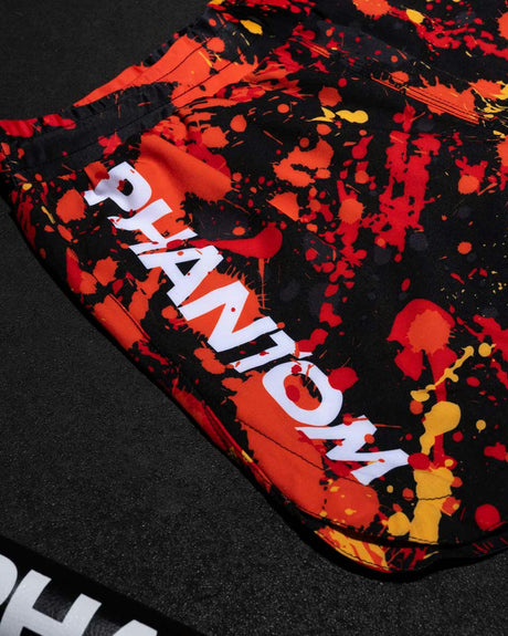 Phantom Athletics MMA Shorts Fusion Splatter - Rood