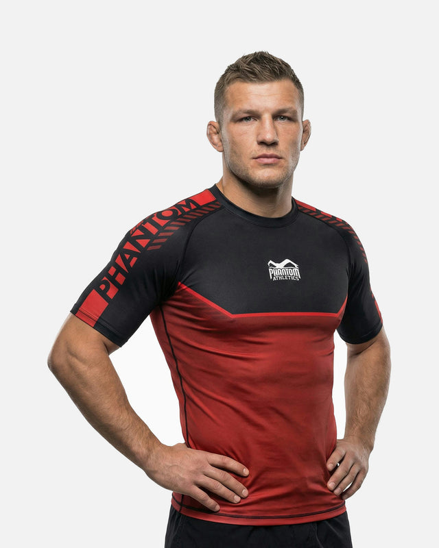 Rashguard Phantom Athletics EVO Apex Maniche Corte – Rosso