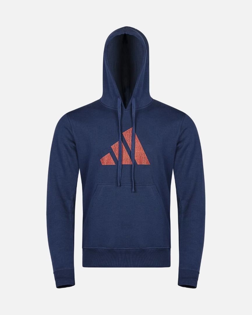 Adidas Hoodie Perfo Script Graphic - Blu