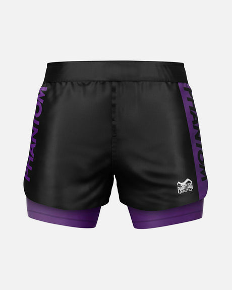 Phantom Athletics Compressie Shorts Fusion-R 2in1 Ranked - Blauw