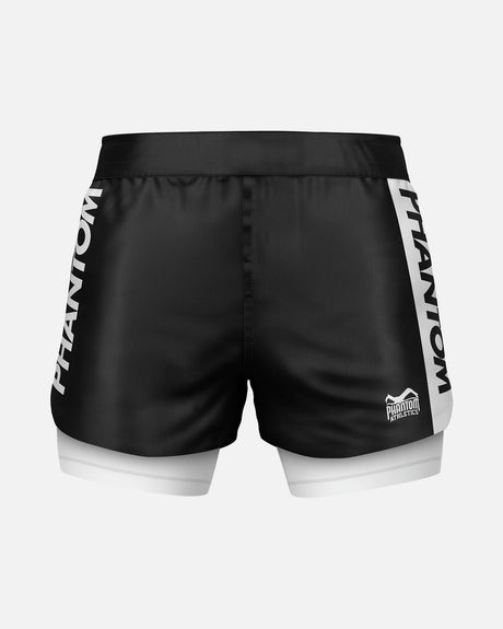 Kompresní kraťasy Phantom Athletics Fusion-R 2in1 Ranked – Bílé