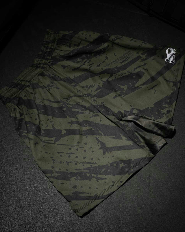 Phantom Athletics MMA Shorts EVO Tiger Camo - Legergroen