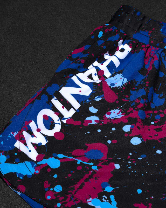 Shorts de MMA Phantom Athletics Fusion Splatter – Bleu