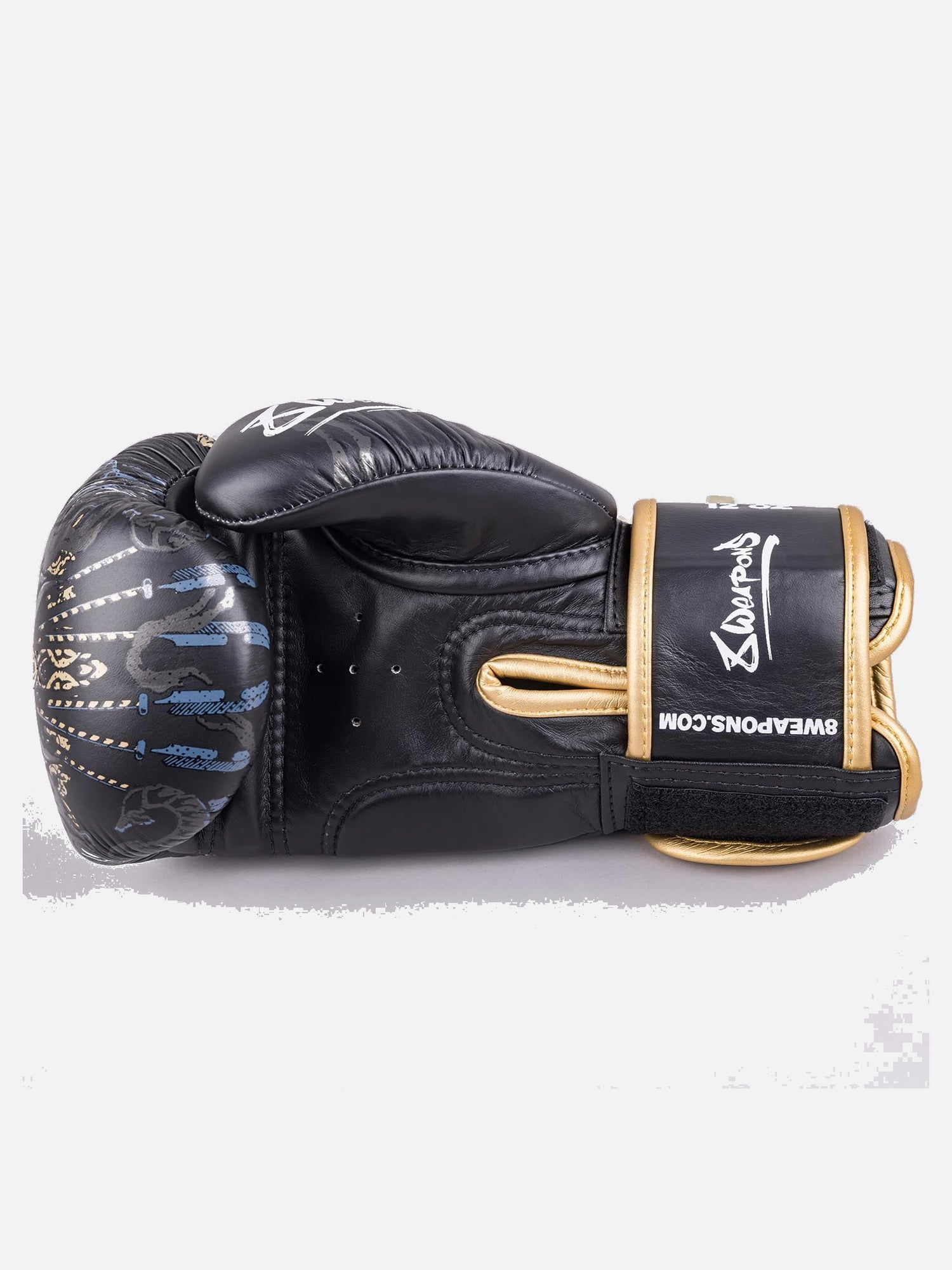 8 WEAPONS Boxhandschuhe Three Elephants 2.0 – Schwarz/Gold