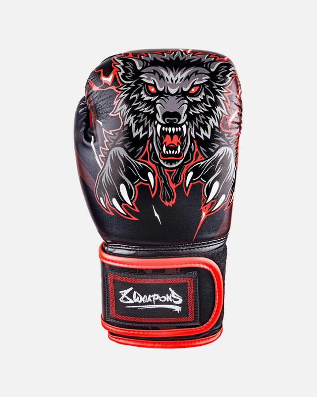 8 WEAPONS Boxhandschuhe Beastial Wolf Kinder – Schwarz/Rot