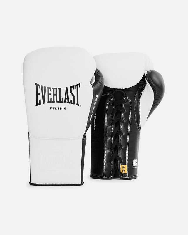 Gants de boxe Everlast Powerlock Pro OG – Blanc/Noir
