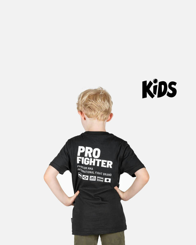 T-Shirt Phantom Athletics Pro Fighter Enfant – Noir
