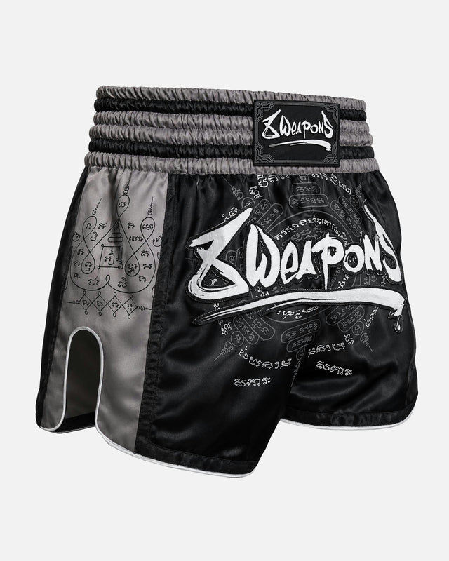 Pantalones de Muay Thai 8 WEAPONS 8 Ways Yant 2.0 – Negro