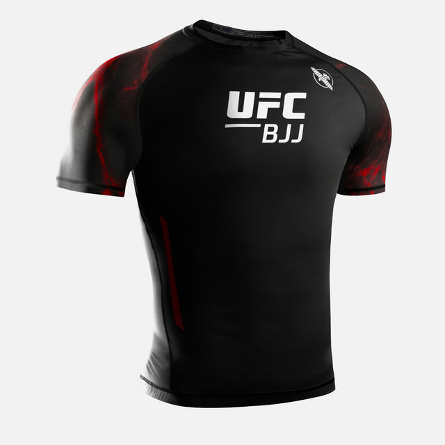 Rashguard Hayabusa x UFC BJJ Maniche Corte – Nero/Rosso