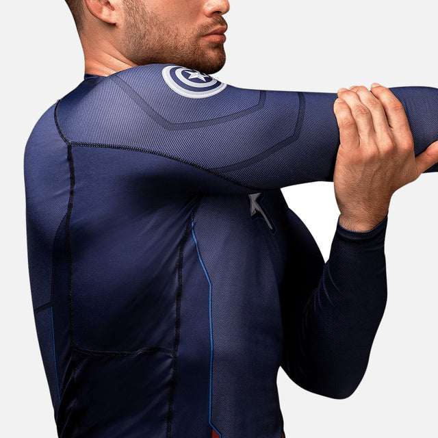 Rashguard Marvel Captain America Długie Rękawy – Niebieski