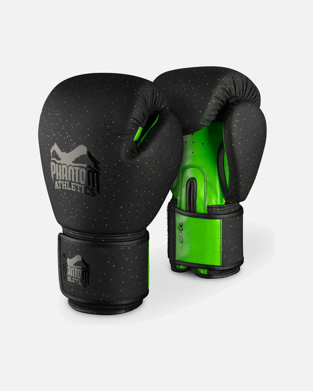 Guantes de boxeo Phantom Athletics Galaxy – Negro/Verde Neón