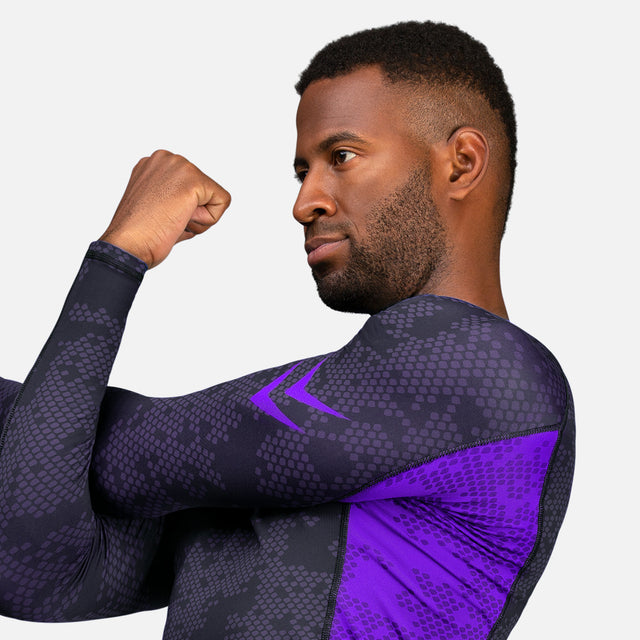 Hayabusa Rashguard Ranked Lange Ärmel – Lila