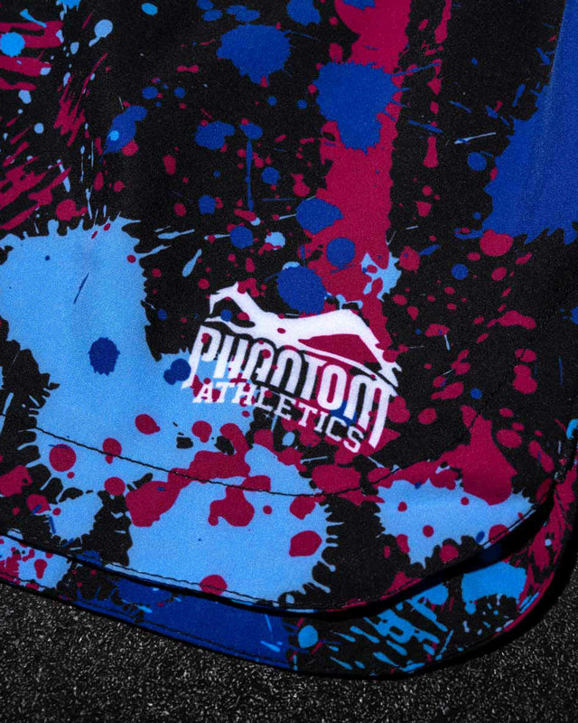 Shorts de MMA Phantom Athletics Fusion Splatter – Bleu