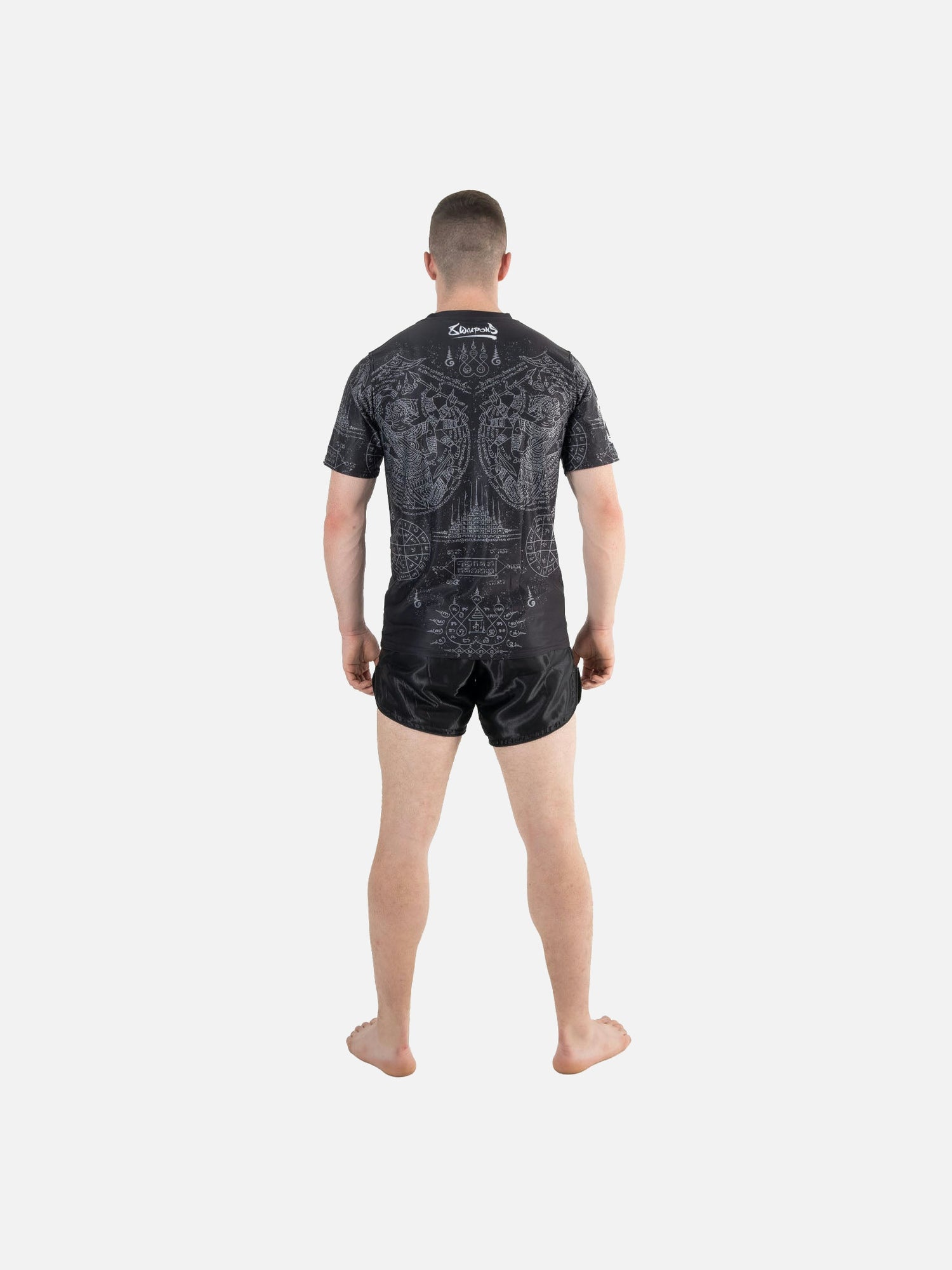 8 WEAPONS T-shirt Hanuman Yant – Noir/Gris