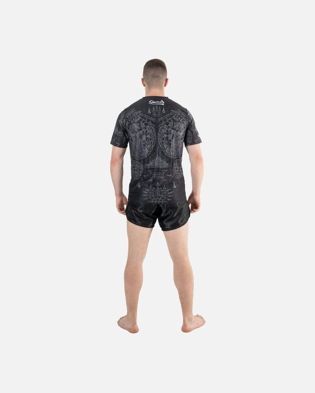 8 WEAPONS T-shirt Hanuman Yant – Noir/Gris