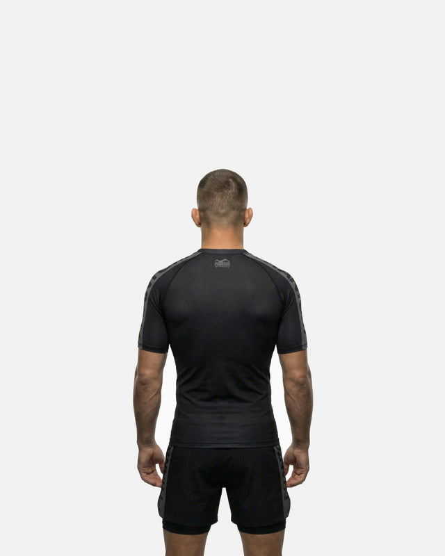 Phantom Athletics Rashguard EVO Apex Korte Mouwen - Zwart/Grijs