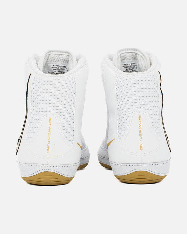 Chaussures de lutte Nike Inflict 4 – Blanc/Or