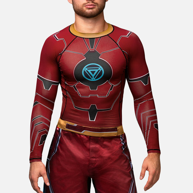 Marvel Rashguard Lange Mouwen Iron Man - Rood