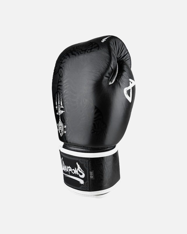 Gants de boxe 8 WEAPONS Sak Yant Big Tiger – Noir