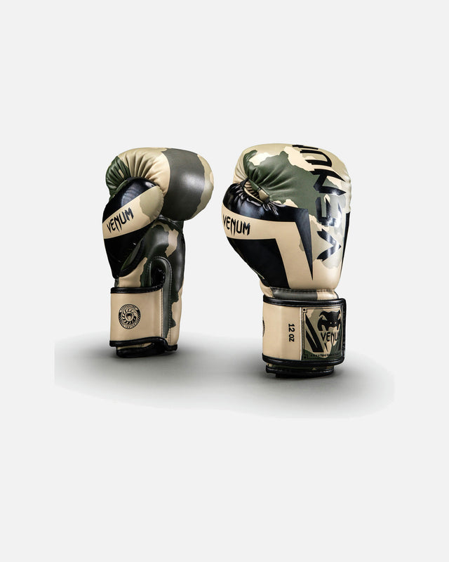 Gants de boxe Venum Elite – Kaki/Blanc cassé