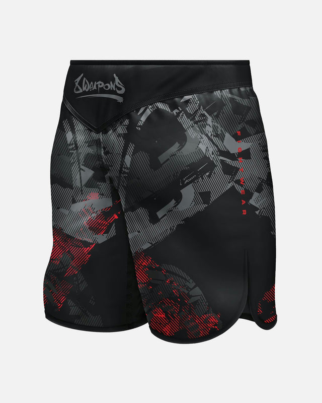 8 WEAPONS MMA-Shorts Hit 2.0 – Schwarz/Rot